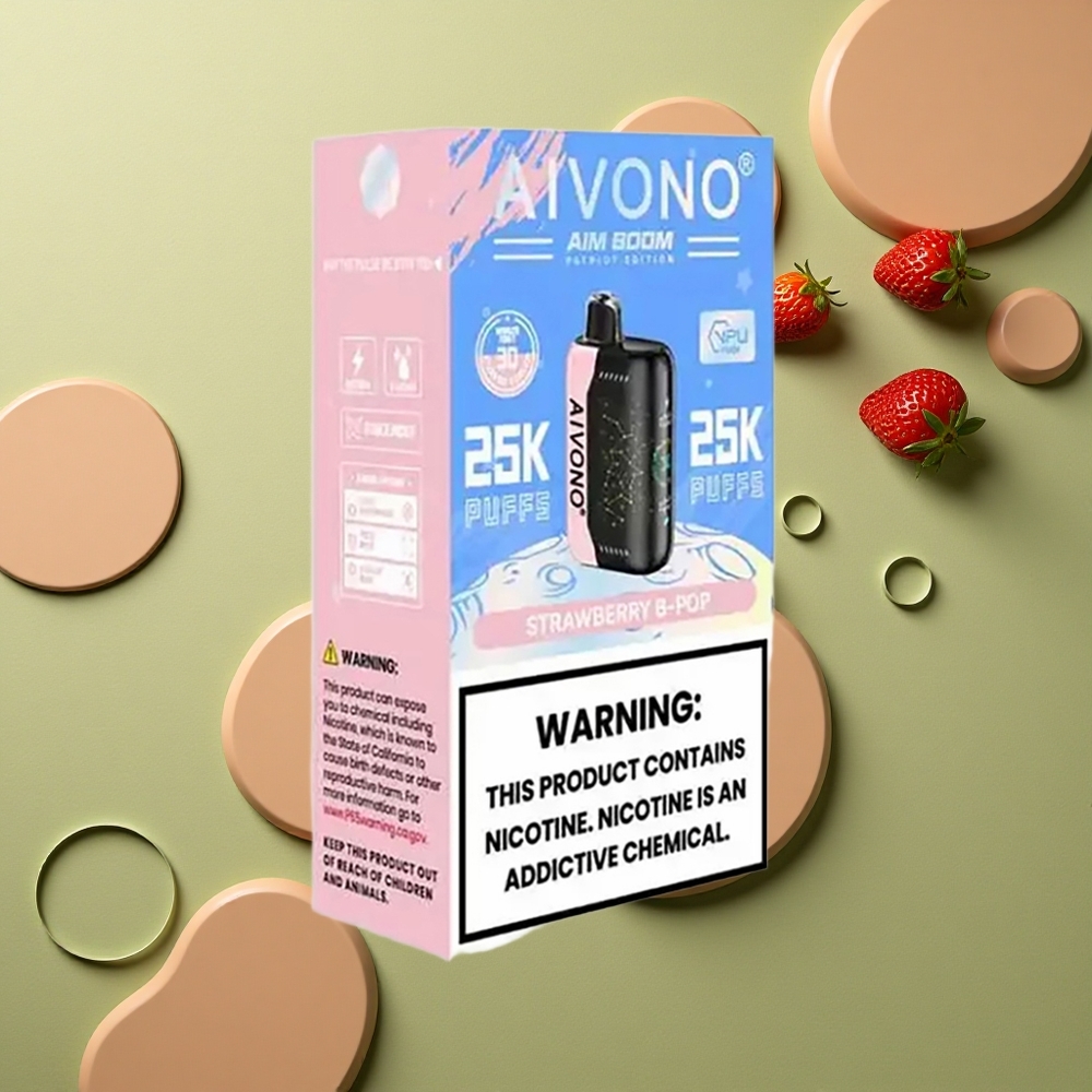 Aivono Aim Boom 25000 Puffs Jahodový B Pop Bez Nikotinu 650mAh