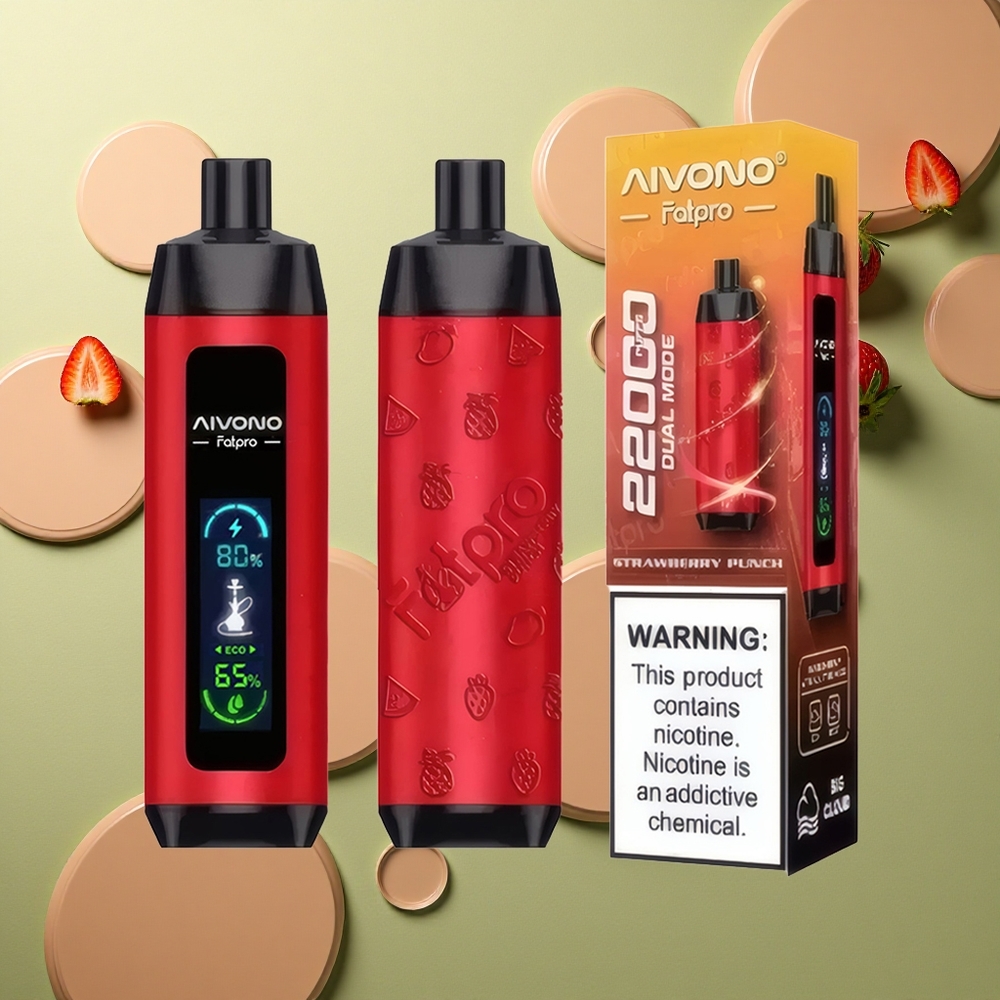 Aivono Aim Fatpro 22000 Puffs Jahodový Punch 28ml 5% Nikotin 0.6 ohm Mesh