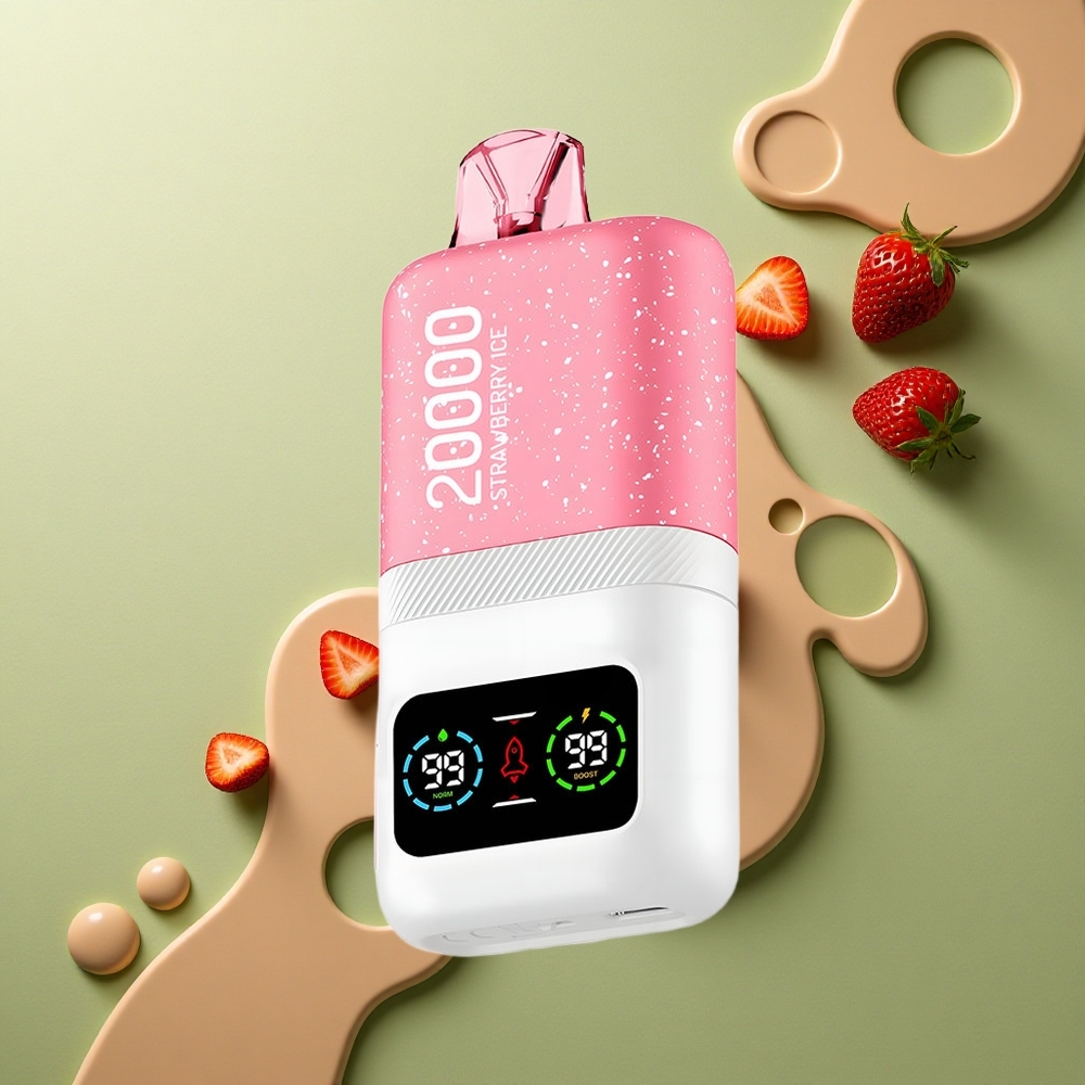 Aivono Aim Magic 20000 Puffs Jahodový Led s Duálními Cívkami a LCD Displejem