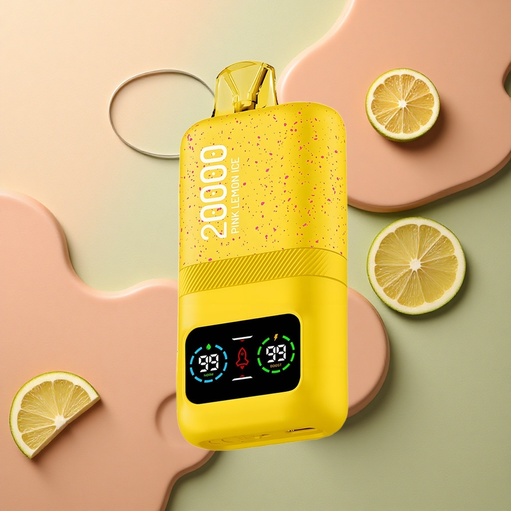 Aivono Aim Magic 20000 Puffs Růžový Limetkový Led s Duálními Mřížkami a LCD Displejem