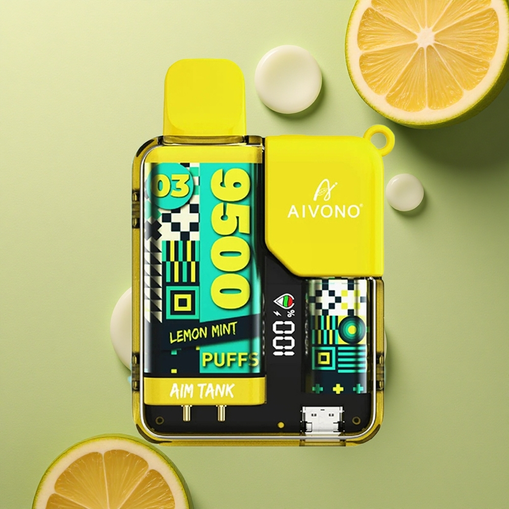 Aivono Aim Tank 9500 Puffs Citrónová Máta 18ml LCD 650mAh