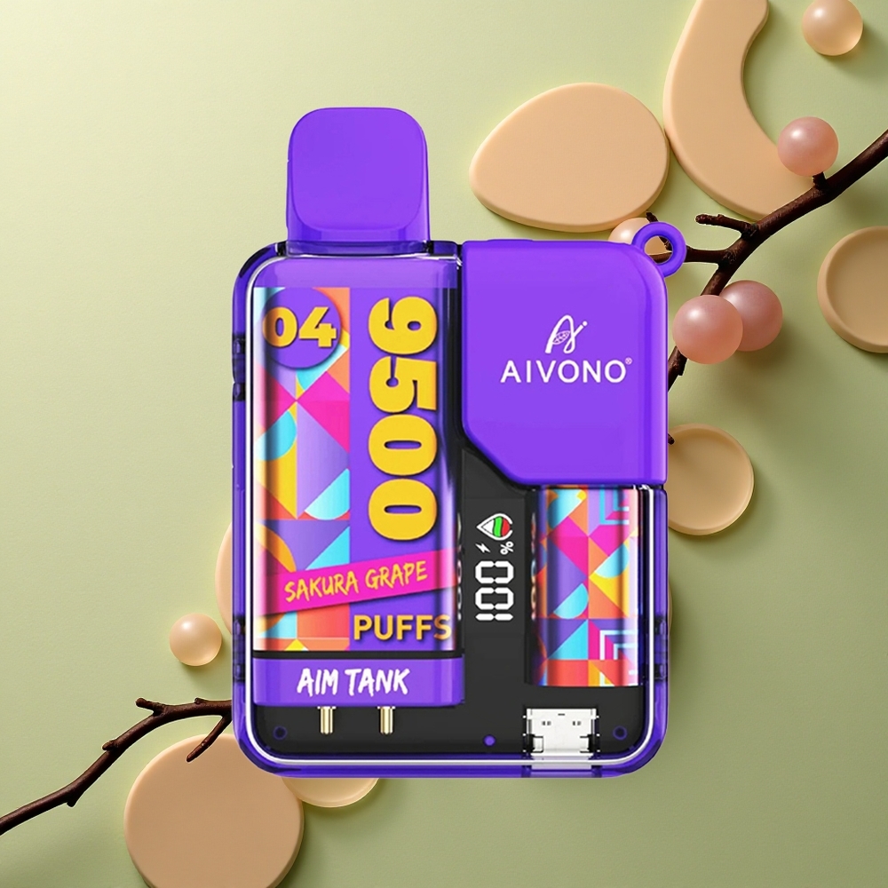 Aivono Aim Tank 9500 Puffs Třešňová Réva 18ml LCD 650mAh