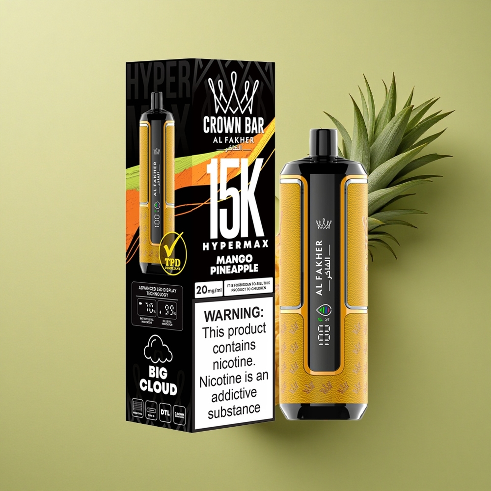 Al Fakher Crown Bar 15K Hypermax Ananas s Mango 22ml 600mAh Type-C