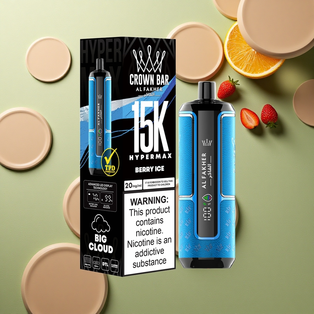 Al Fakher Crown Bar 15K Hypermax Bobulový Led s 22ml a 600mAh