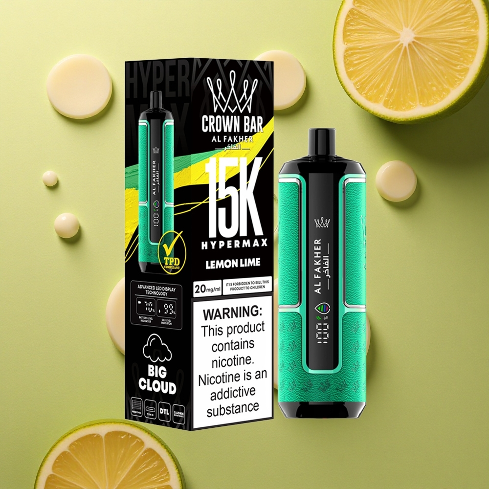 Al Fakher Crown Bar 15K Hypermax Citrónová Limetka 22ml 600mAh Typ-C