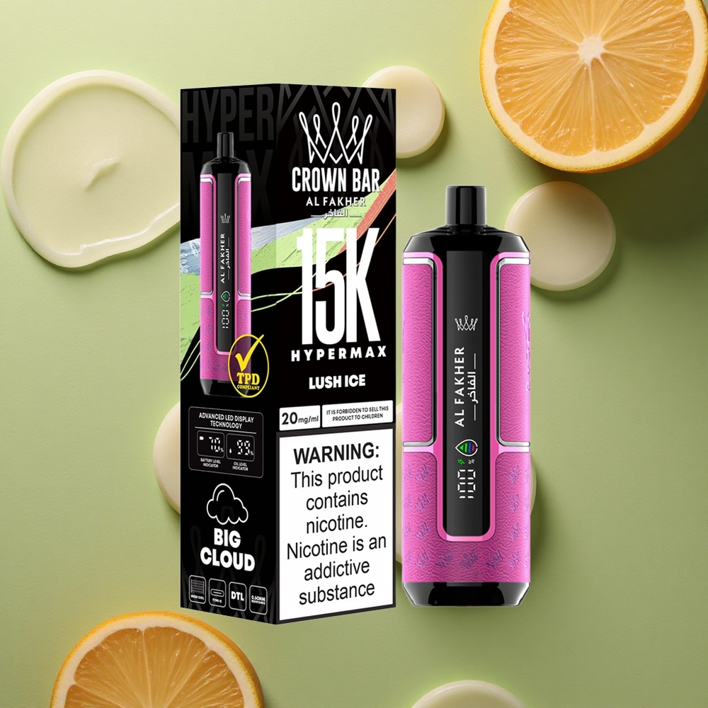 Al Fakher Crown Bar 15K Hypermax Lush Ice 22ml 600mAh DTL
