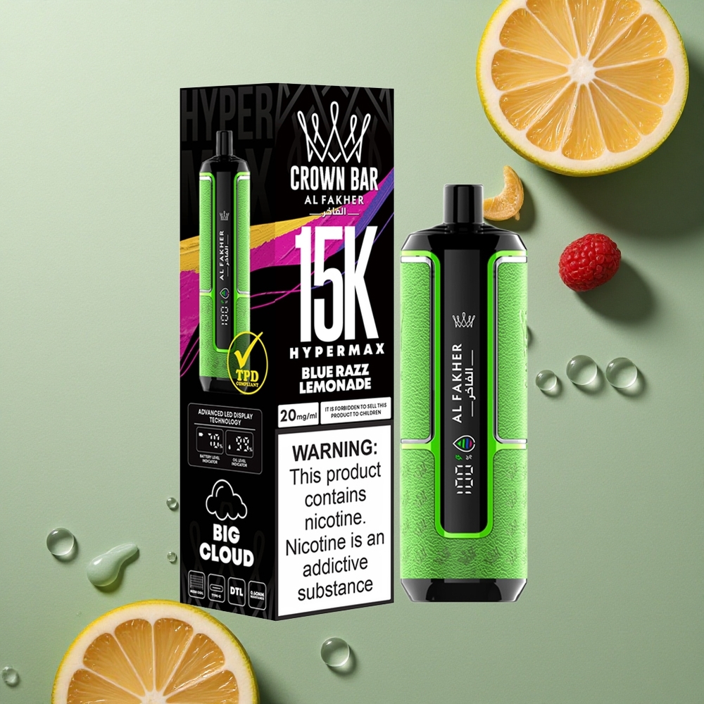 Al Fakher Crown Bar 15K Hypermax Modrá Malina Limonáda 22ml 600mAh