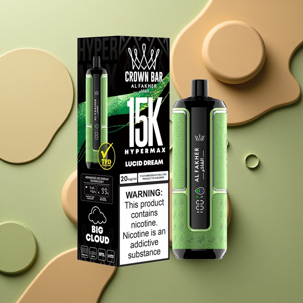 Al Fakher Crown Bar 15K Hypermax Čirá Vize 22ml 600mAh Type-C