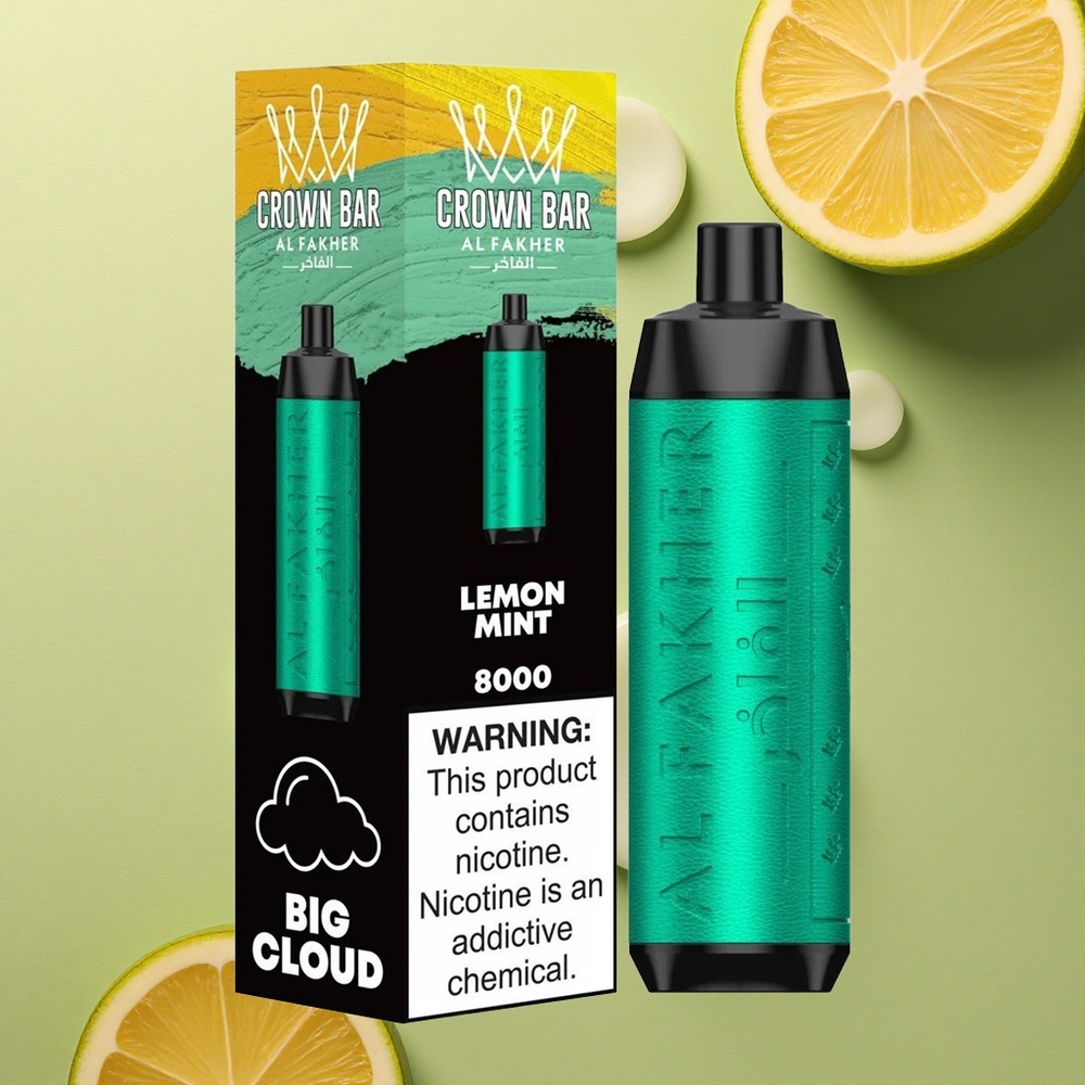 Al Fakher Crown Bar 8000 Crystal Citrónová Máta 600mAh 18ml 5mg