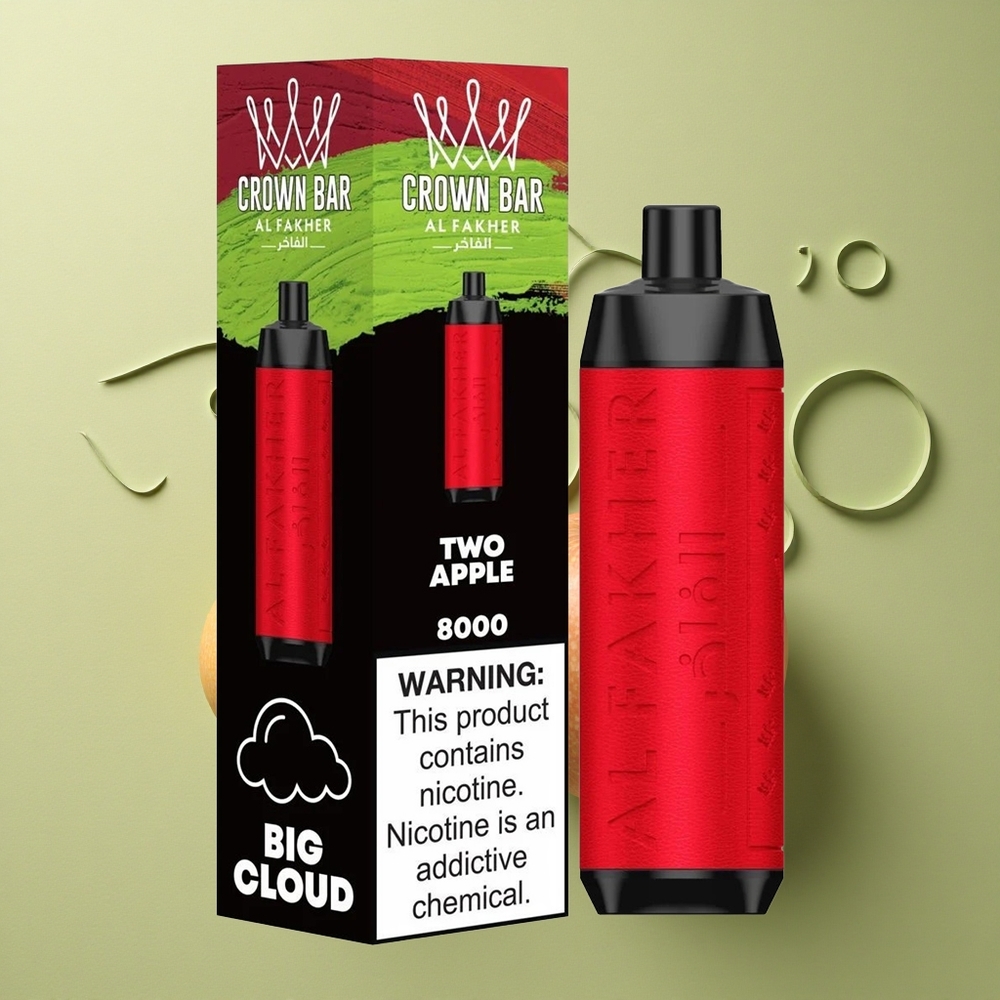 Al Fakher Crown Bar 8000 Crystal Dvě Jablka 600mAh 18ml 5mg