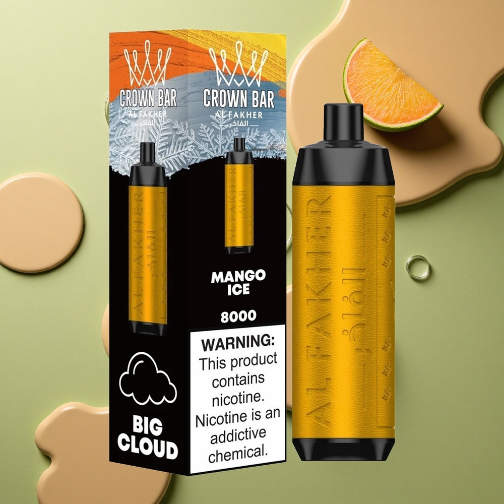 Al Fakher Crown Bar 8000 Crystal Mango Ledová 600mAh Typ-C 18ml
