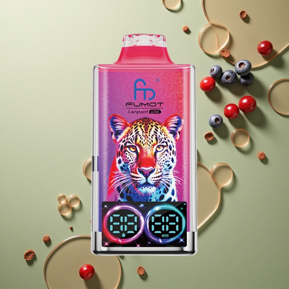 Fumot Leopard 40K Puffs Borůvka Višeň Brusinka 5% Dual Mesh 700mAh
