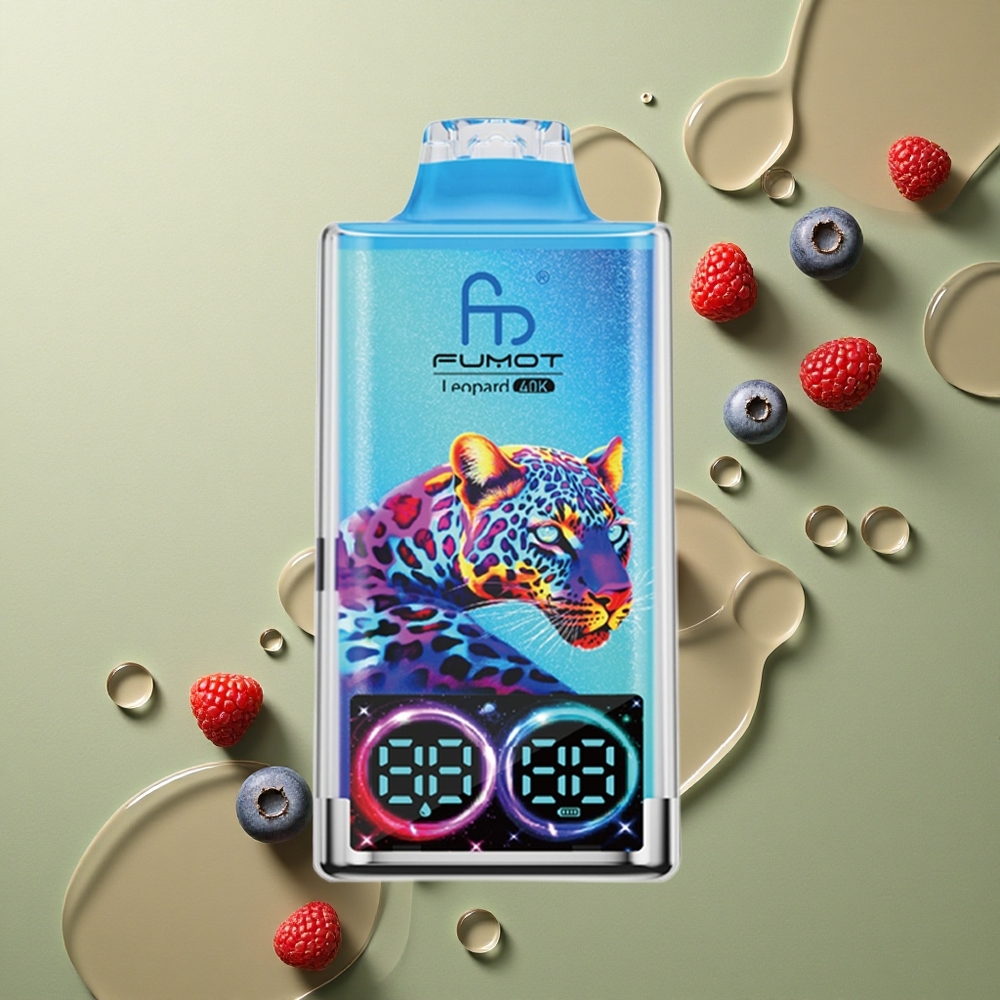 Fumot Leopard 40K Puffs Borovinová Malina 5% Nikotin Dual Mesh 700mAh
