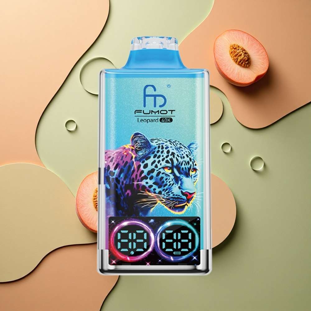 Fumot Leopard 40K Puffs Broskev Bobule Dual Mesh 5%