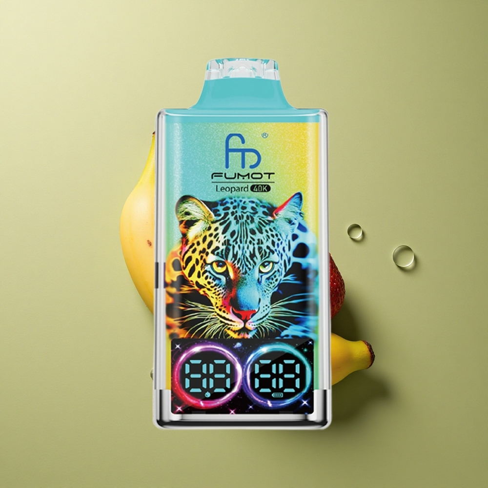 Fumot Leopard 40K Puffs Jahodovo-Bananový 5% Nikotin 700mAh Duální Mřížka
