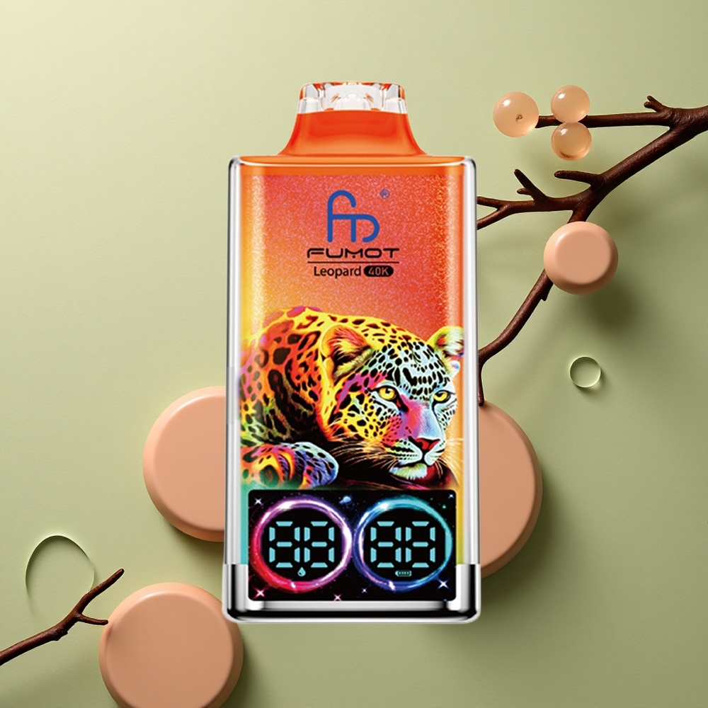 Fumot Leopard 40K Puffs Třešňový Led s 5% Nikotinu a Duální Síťkou