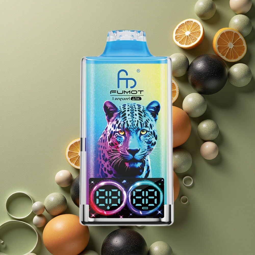 Fumot Leopard 40K Puffs Černý Drahokam Ledový Dual Mesh 5%