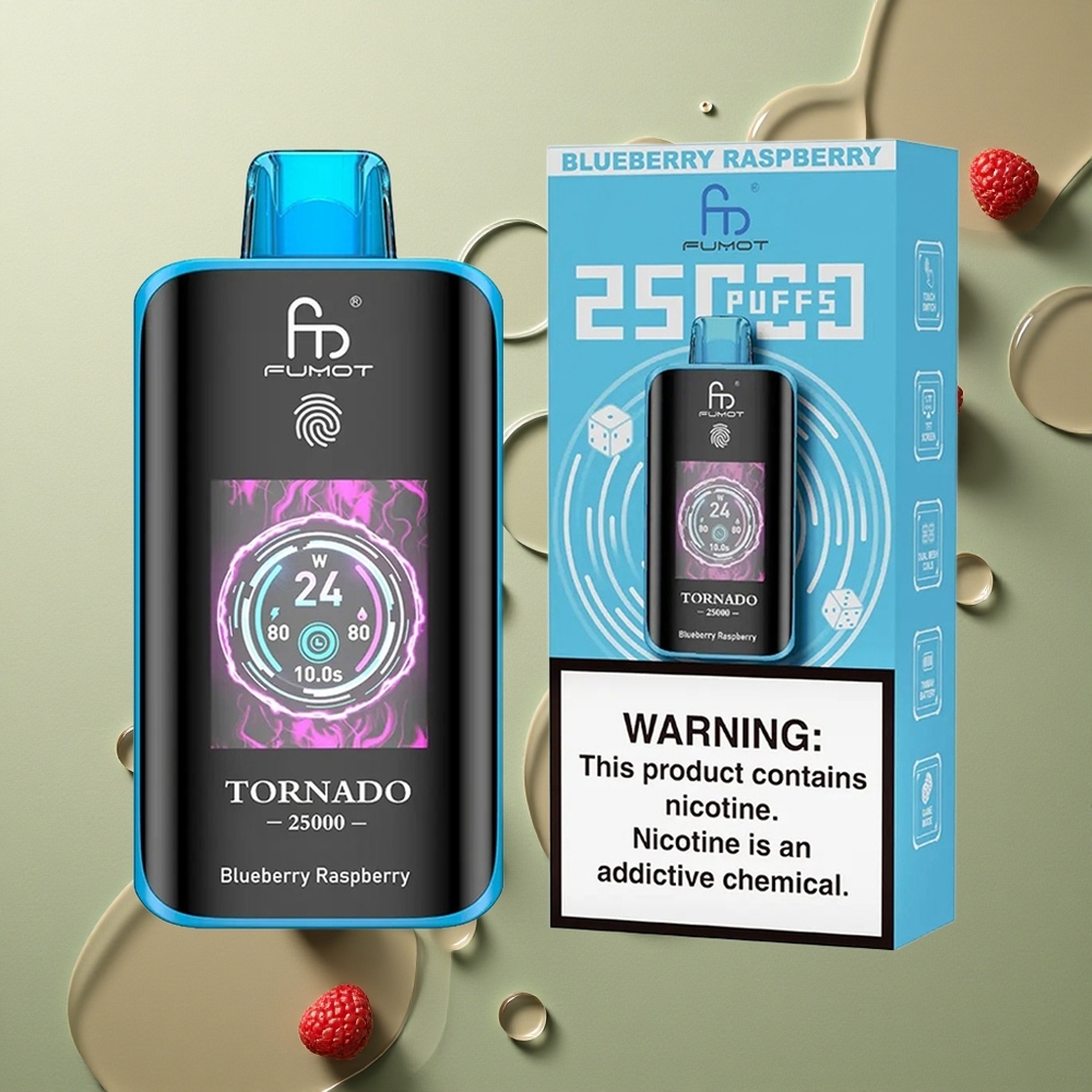 Fumot Tornado 25000 Puffs Borovinové Malinová 700mAh 20ml