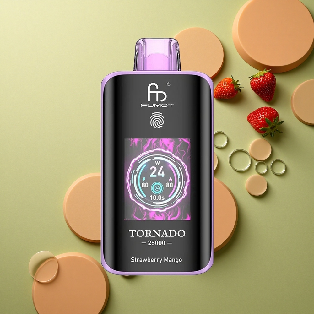 Fumot Tornado 25000 Puffs Jahodovo-Mangový HD 700mAh Type-C