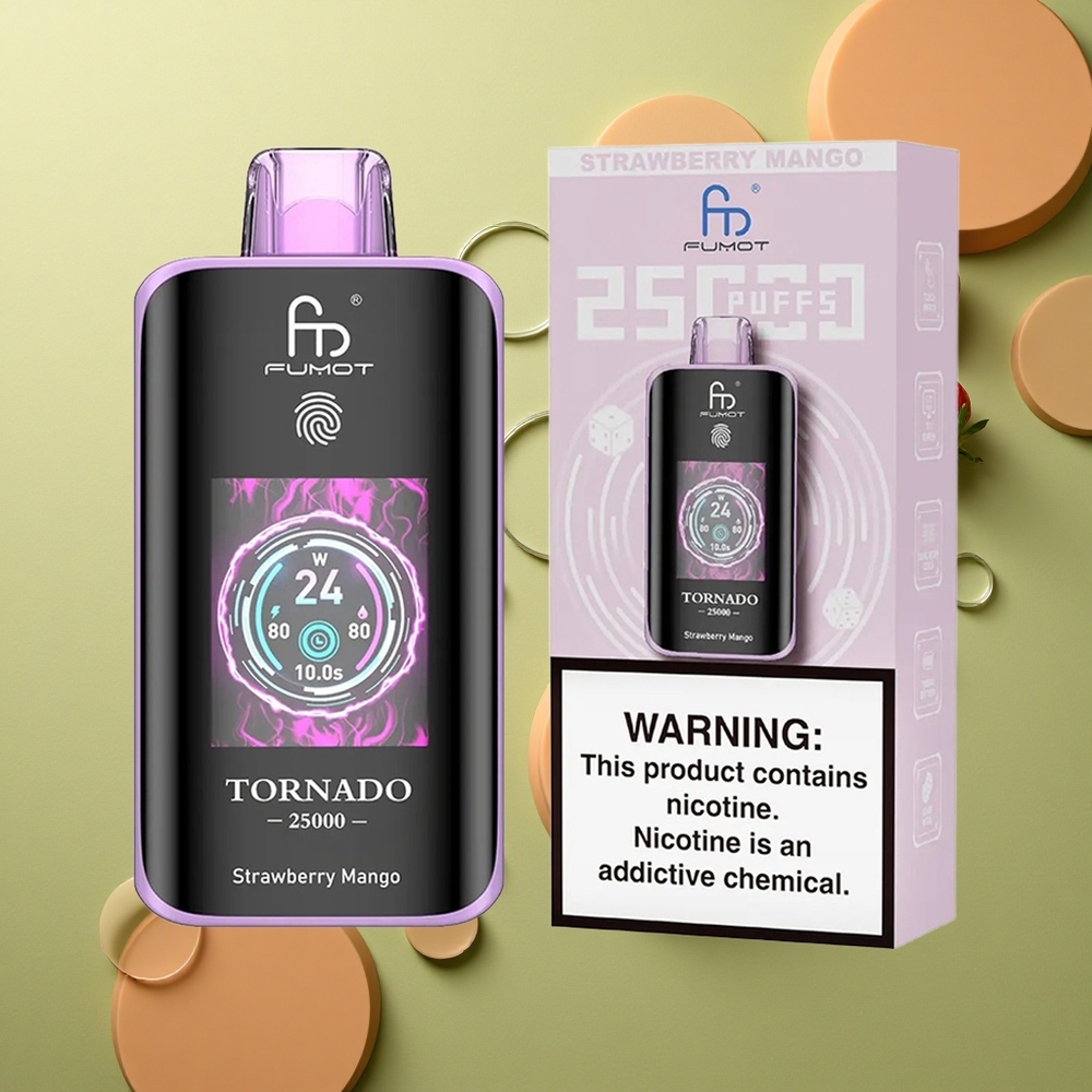 Fumot Tornado 25000 Puffs Jahodovo-Mangový HD 700mAh Type-C