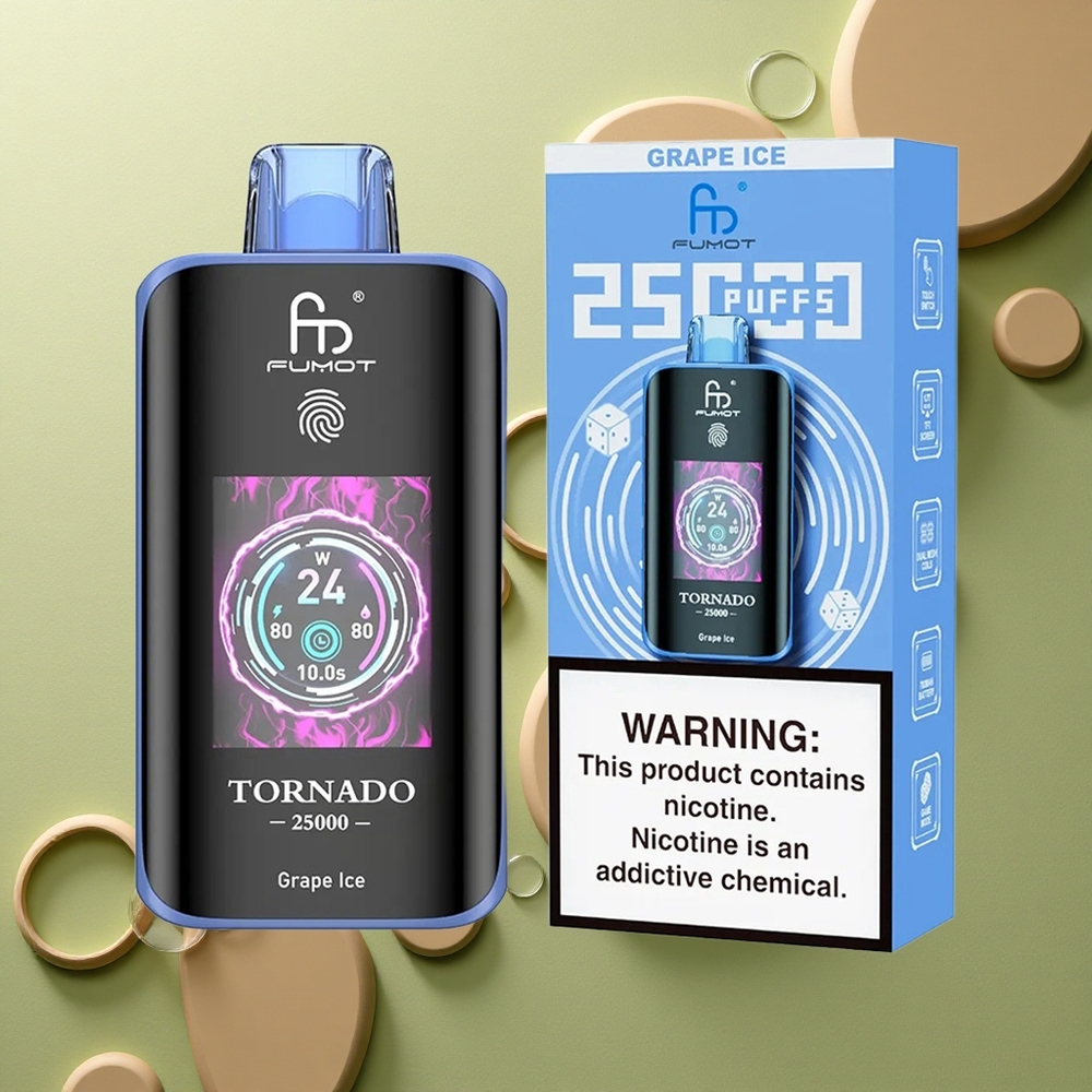 Fumot Tornado 25000 Puffs Ledový Hrozen 700mAh 20ml 0-5%