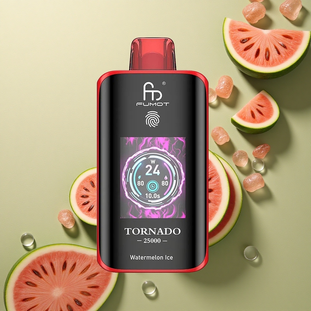 Fumot Tornado 25000 Puffs Melounový Led s HD Obrazem a 20ml Náplní