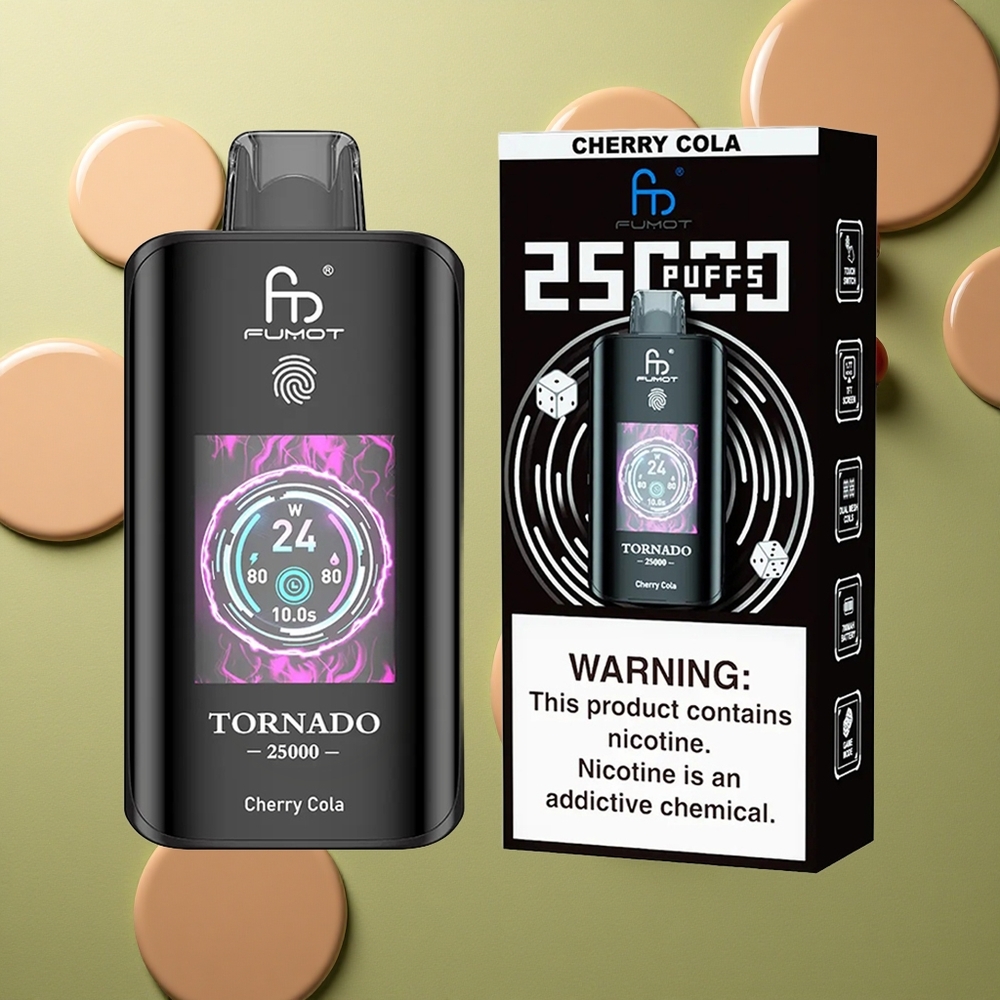 Fumot Tornado 25000 Puffs Višňová Kola HD s 20ml a Type-C