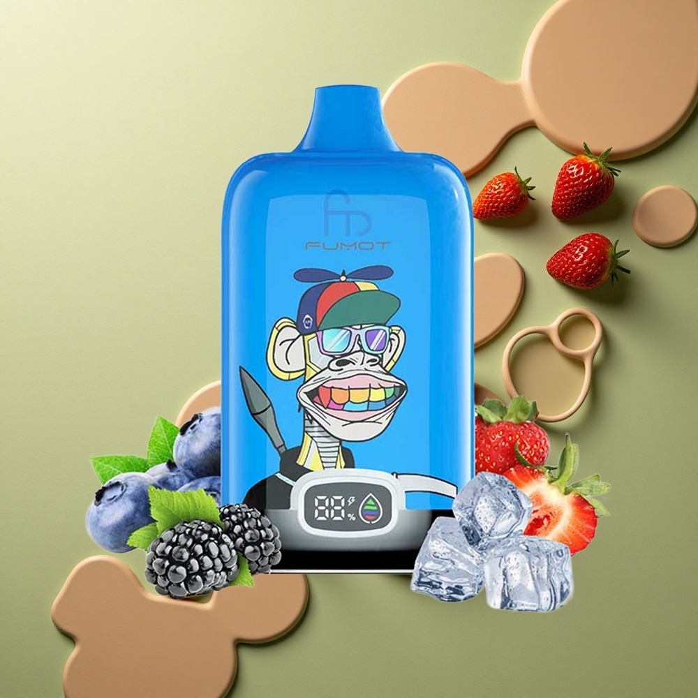 Fumot Tornado Digital Box 12000 Puffs Jahodové Hroznové 20ml Mesh 550mAh