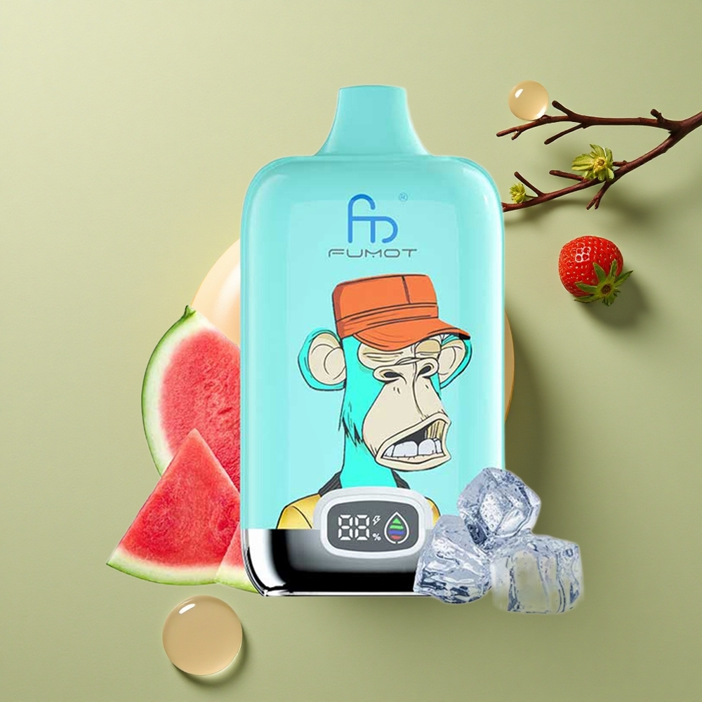 Fumot Tornado Digital Box 12000 Puffs Jahodový Kobliha 20ml Mesh 550mAh
