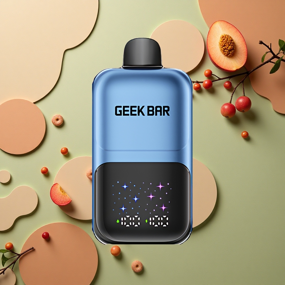 GEEK BAR 2GO 20ml 50000 Puffs Broskev & Bobule s 5% Nikotinu a Dvojitou Nádobou
