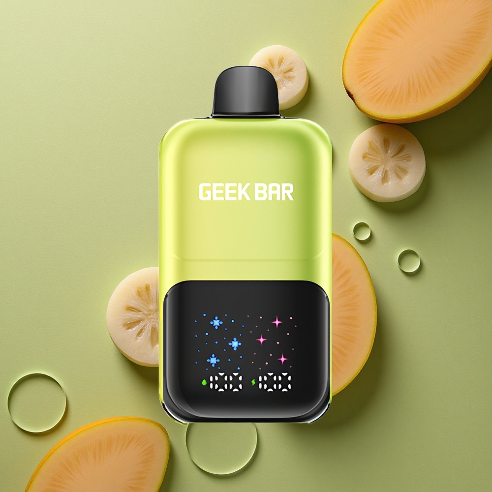 GEEK BAR 2GO 20ml 50000 Puffs Mexické Mango Led s Interaktivní Obrazovkou a Dvojitými Nádržemi