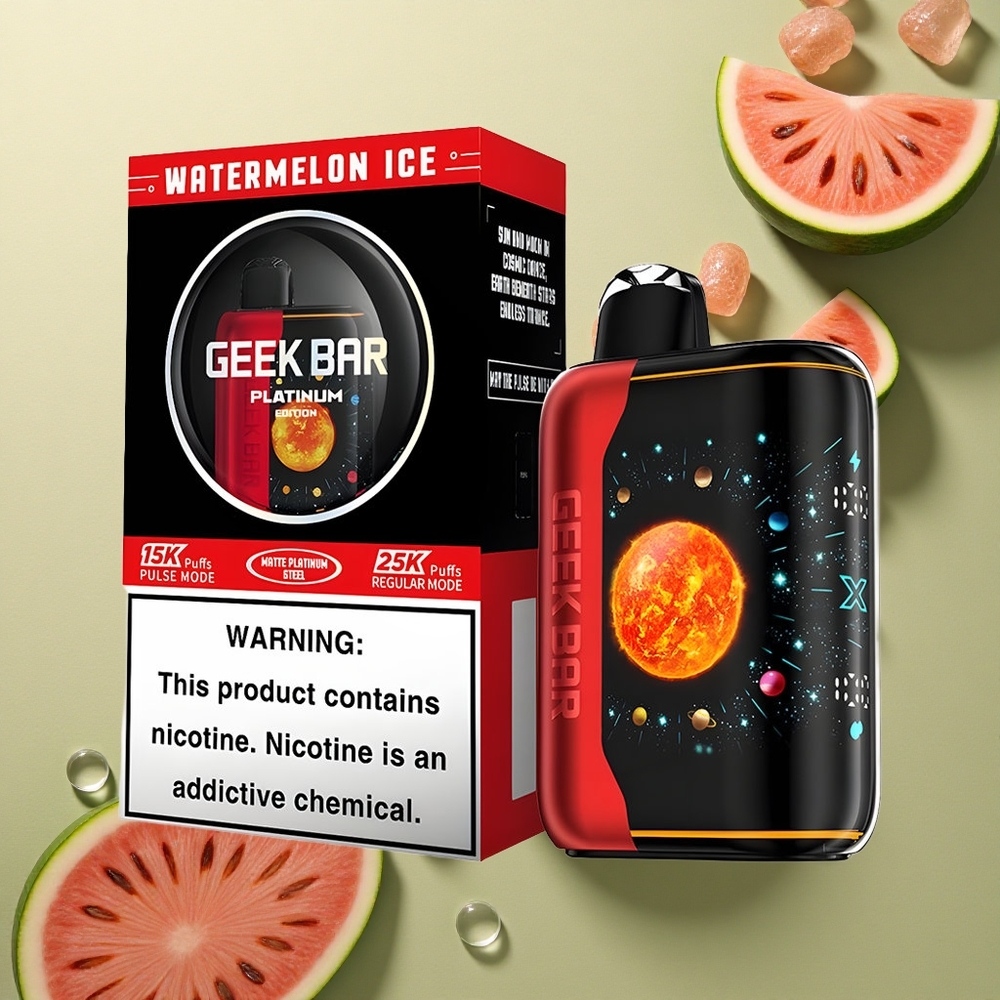 GEEK BAR Platinum Edition 25000 Puffs Melounový Led s Duálním Síťováním a 20mL