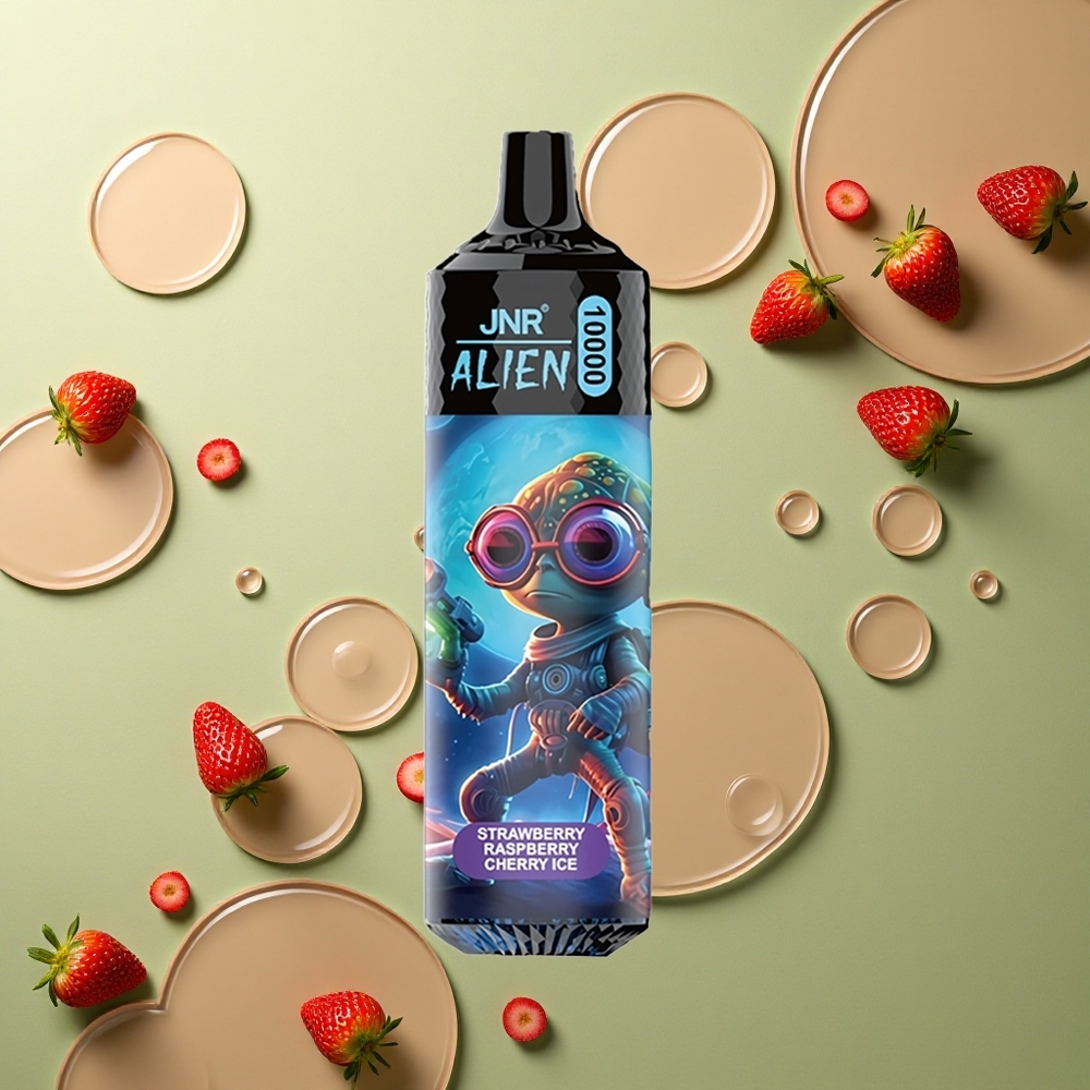 JNR Alien 10000 Jahodová Malinová Třešňová Ledová s RGB a 850mAh