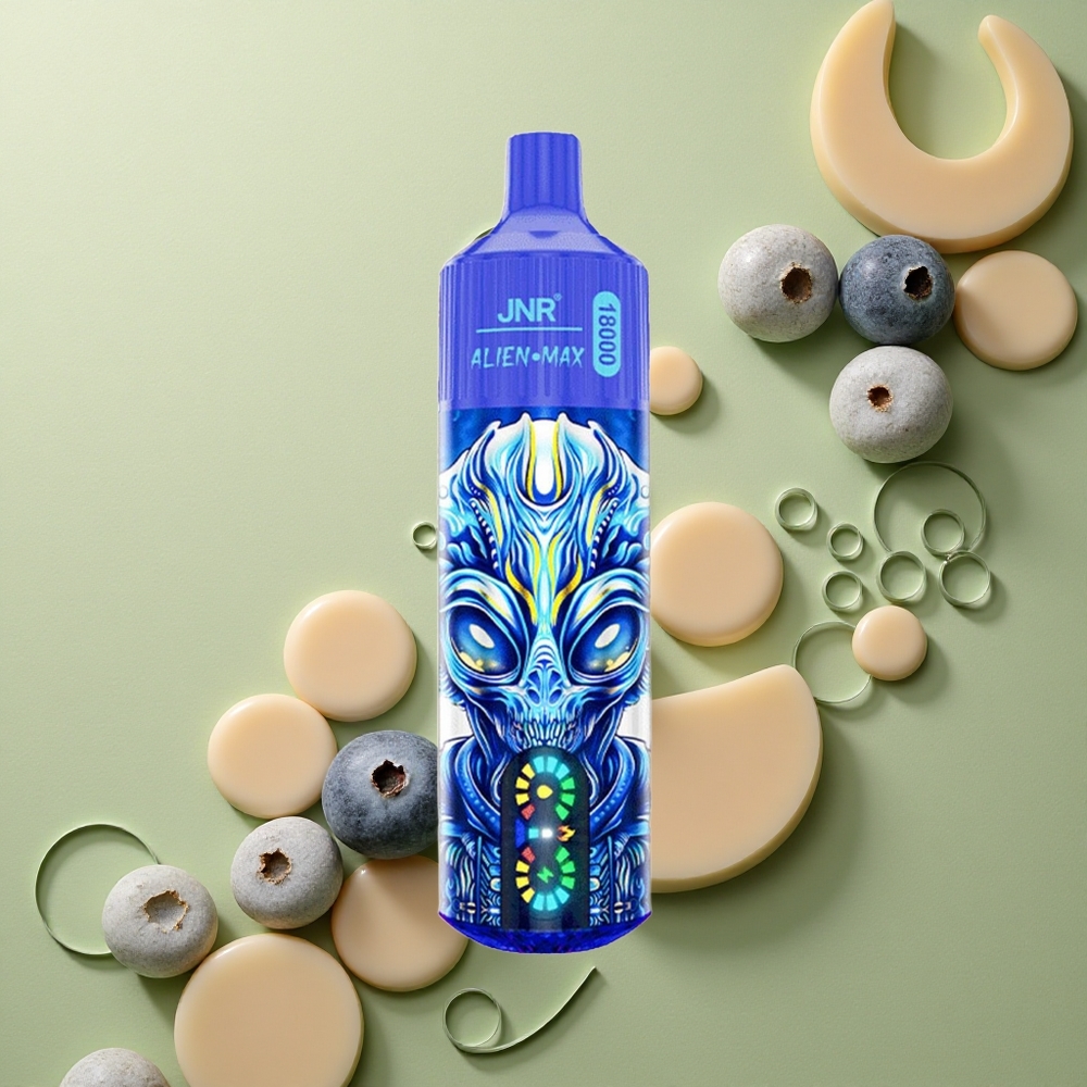 JNR Alien Max 18000 Borůvka Na Ledu s Duální Síťovou Cívkou a 28ml Náplní