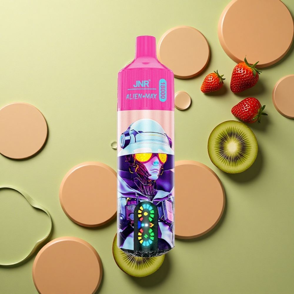 JNR Alien Max 18000 Jahodové Kiwi s Duální Cívkou a Rychlým Nabíjením