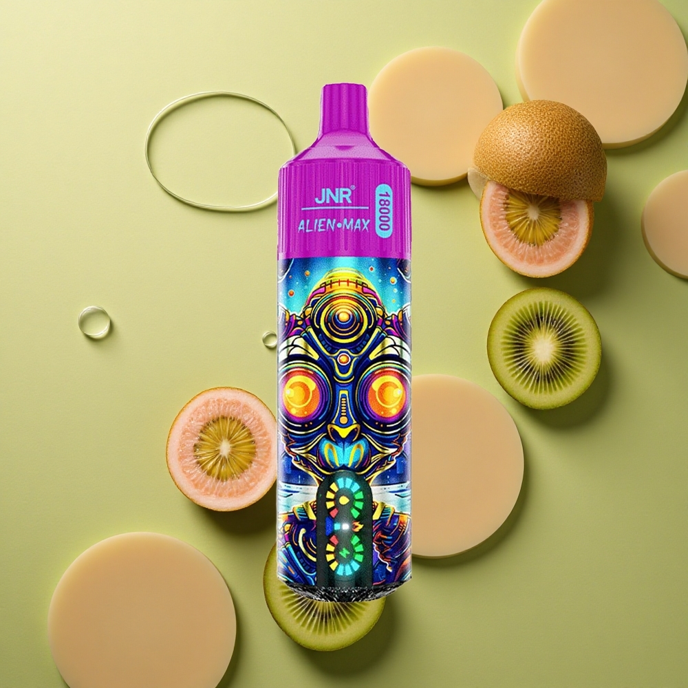 JNR Alien Max 18000 Kiwi Mučenka Guava s Duálním Mesh Coilem a 20 Příchutěmi