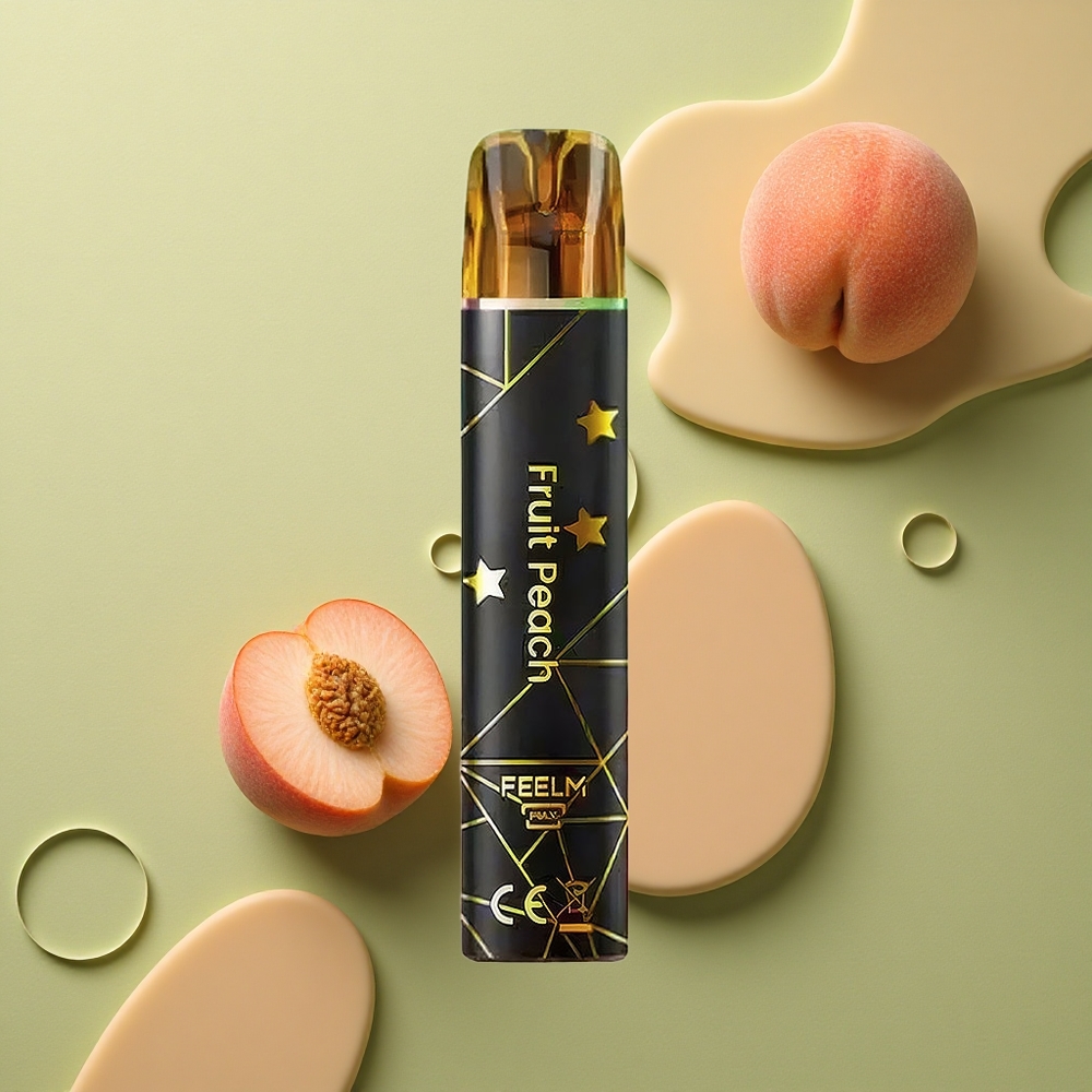 JNR Black&Golden 600+200 Ovocný Broskvový Jednorázové Vaporizéry 550mAh 2ml 2% Nikotinu