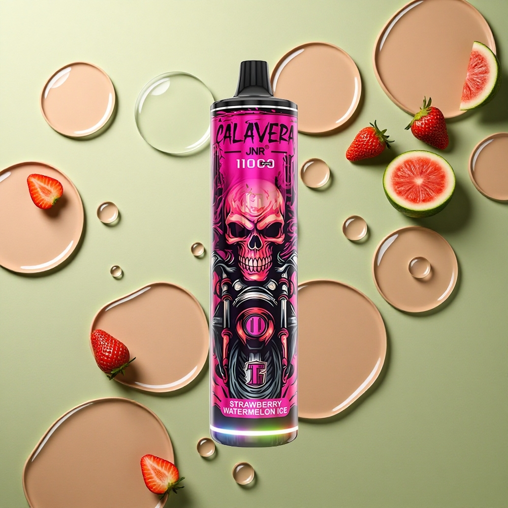 JNR Calavera 11000 Jahodový Melounový Led s 21ml Kapacitou a 0% Nikotinu