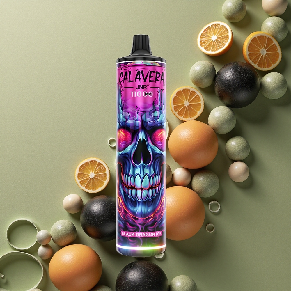 JNR Calavera 11000 Černý Drahokam Ledový s Typ-C a 21ml