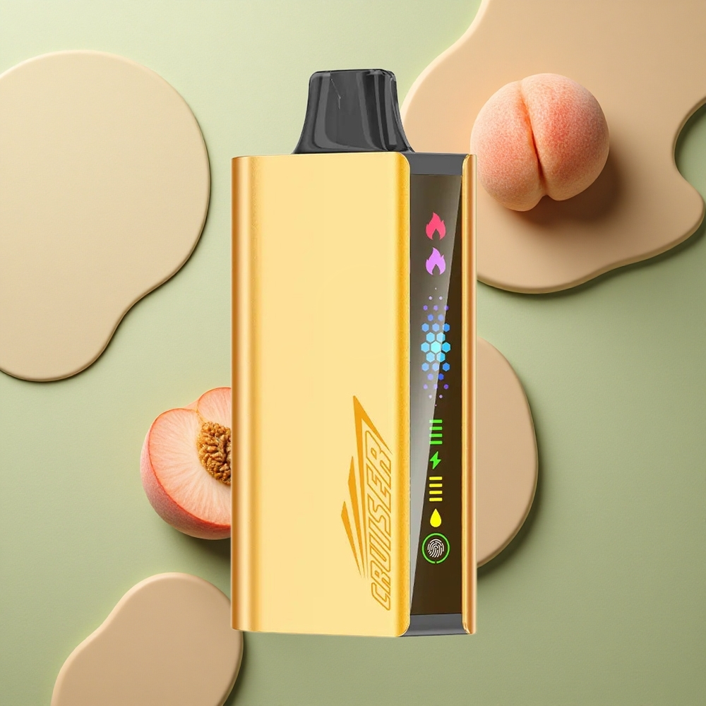 JNR Cruiser 12000 Broskvový Led s 3500 mAh Baterií a Dvojitým Mřížkovým Coilem
