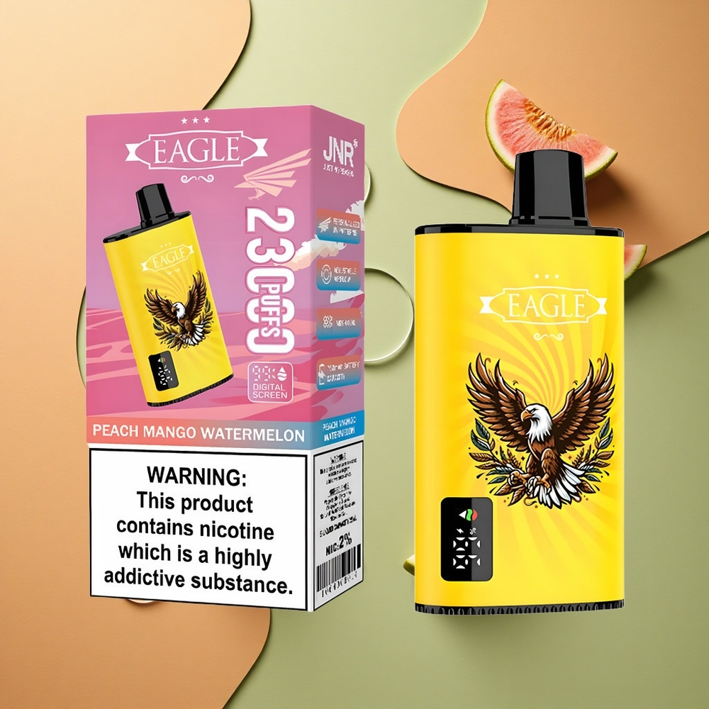 JNR EAGLE Smart 23000 Broskev Mango Meloun s Digitálním Displejem a Nastavitelným Průtokem Vzduchu