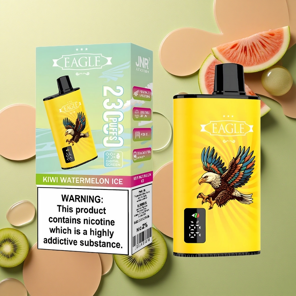 JNR EAGLE Smart 23000 Kiwi Melounový Led s Digitálním Displejem a Nastavitelným Průtokem Vzduchu