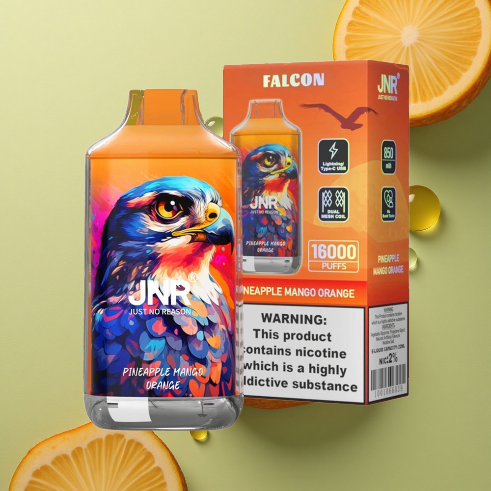JNR Falcon 16000 Ananas Mango Pomeranč Dual Mesh 22ml LED Display