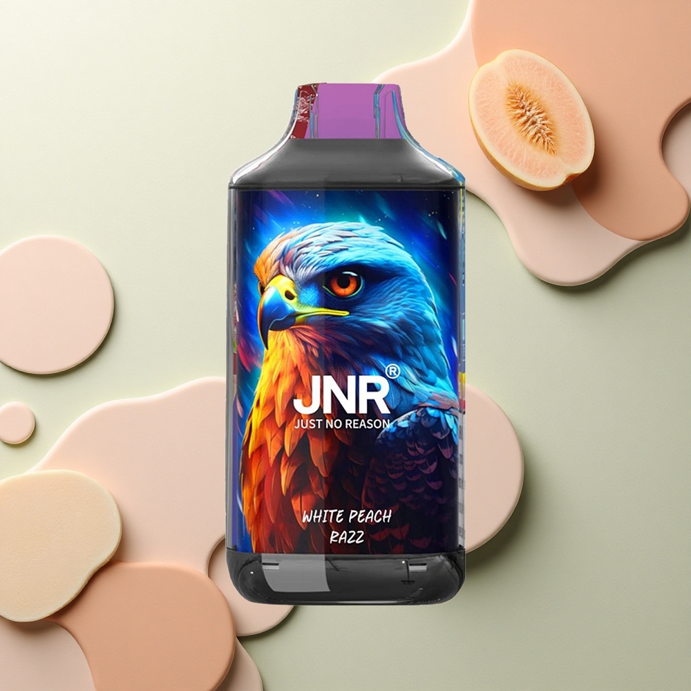 JNR Falcon 16000 Bílá Broskvová Malina 22ml Dvojitá Síť