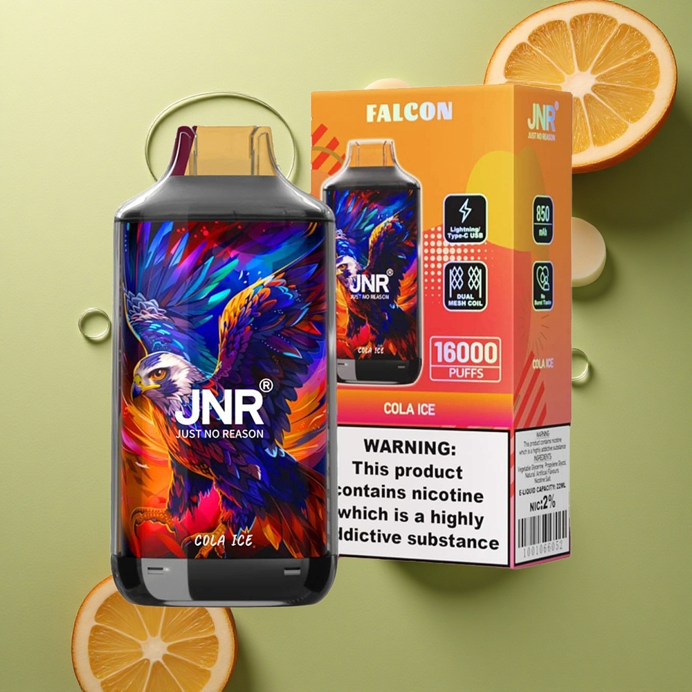 JNR Falcon 16000 Cola Ledová s 22 ml a Duální Mesh Cívka