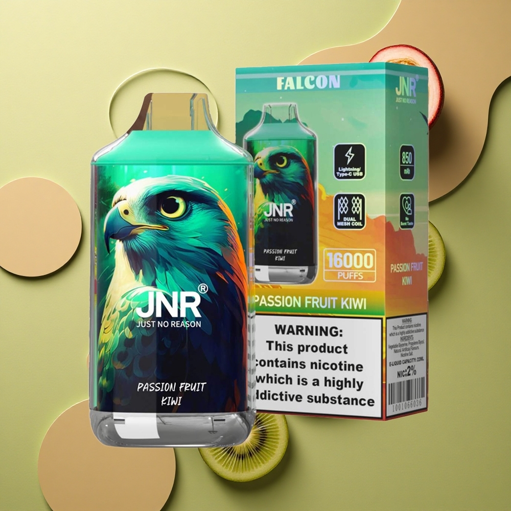JNR Falcon 16000 Marakuja Kiwi 22ml Dual Mesh 850mAh Type C
