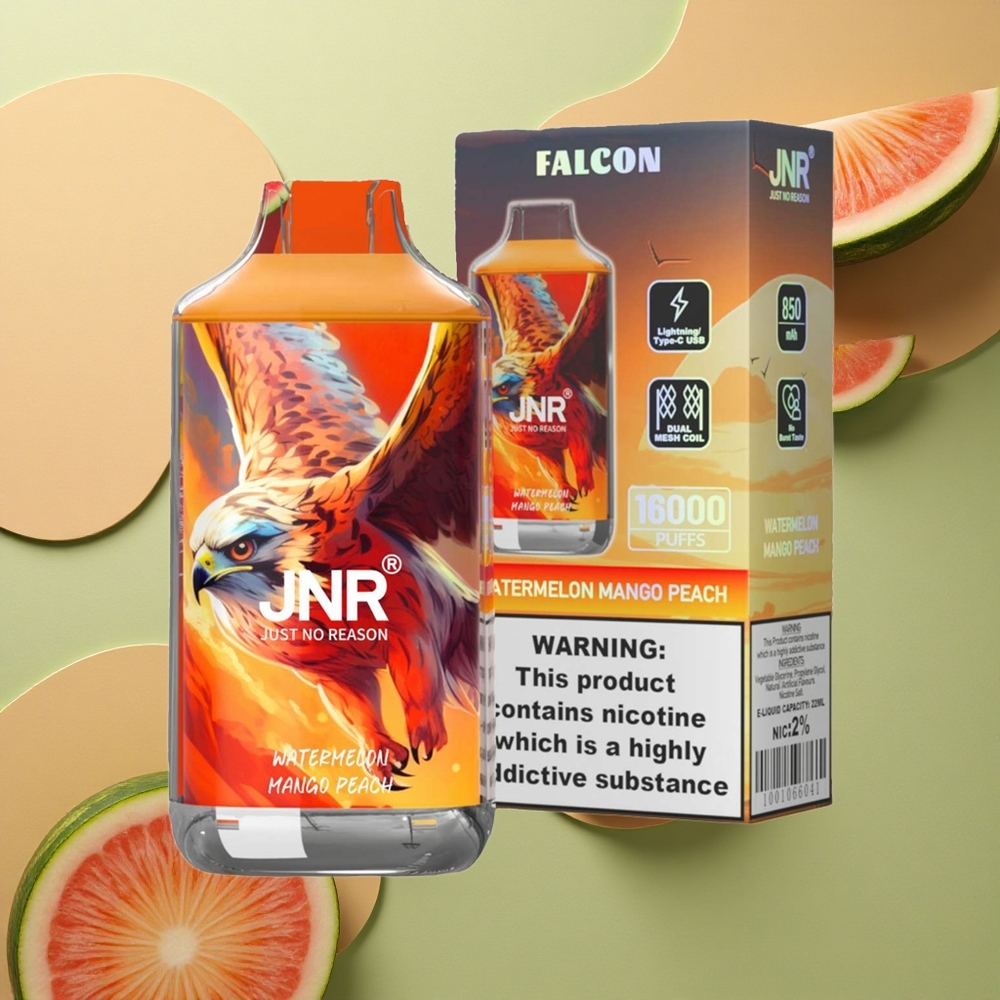 JNR Falcon 16000 Meloun Mango Broskev 850mAh 22ml Dual Mesh