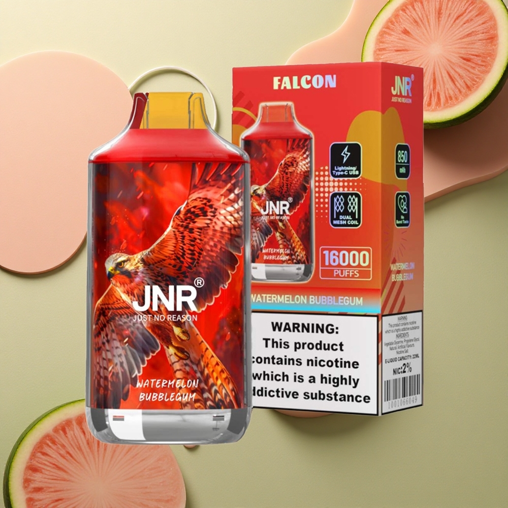 JNR Falcon 16000 Melounová Žvýkačka 22ml 850mAh Duální Mřížka