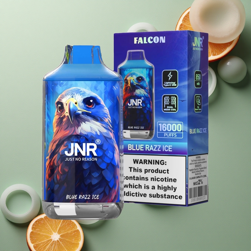 JNR Falcon 16000 Modrá Malina Ledová 850mAh 22ml Dual Mesh