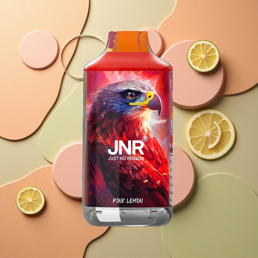 JNR Falcon 16000 Růžový Citron s 22ml a Duální Mřížkovou Cívkou
